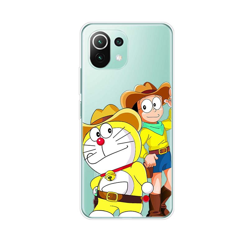 Cute Doraemon Soft Silicone Cover For Xiaomi Mi Note 11 11i 10i 10T 10 9T 9 SE Lite Pro Ultra Phone Case
