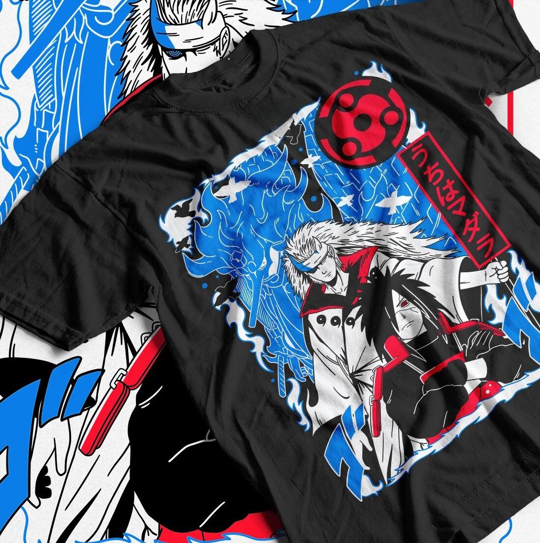 

Футболка Мадара Учиха Наруто Ниндзя Хорек Манга Стрип Ужасы Аниме Лето Новинка Ретро Мода Мужская и Женская Уличная Одежда 4XL