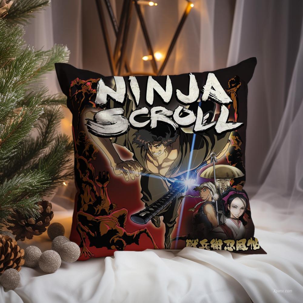 N-Ninja S-Scroll Game Cushion Cover Premium Comfort Reversible Pillow Cove -Two In One Design for Any Room & Car Interior