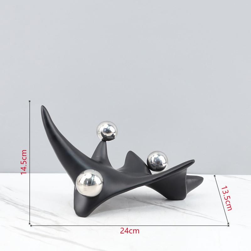

Creative Geometric Irregular Statue Desk Decoration Ornaments Minimalist Abstract Artwork Resin Sculpture Room Aesthetic Decor срібний