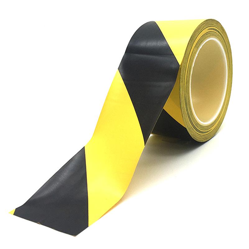 Black and Yellow PVC Warning Tape for Floor Marking and Fire Protection