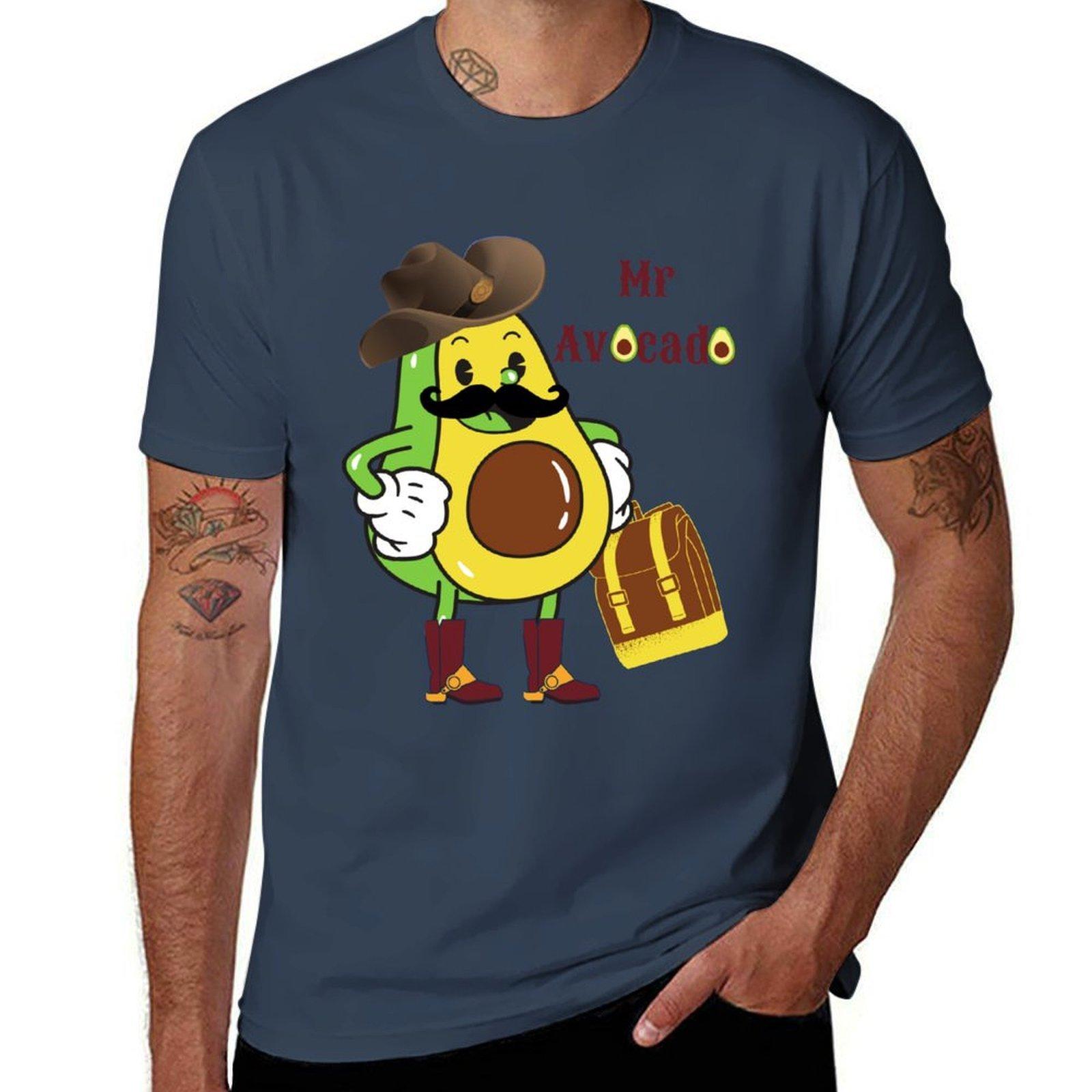 Mr Avocado Tshirt Nonshrink Basic Cotton Tshirt S