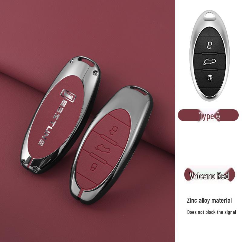 Compatible 2023 Bestune Key Case T55/T99/B70/B70S with Buckle Lock Bag and Keychain