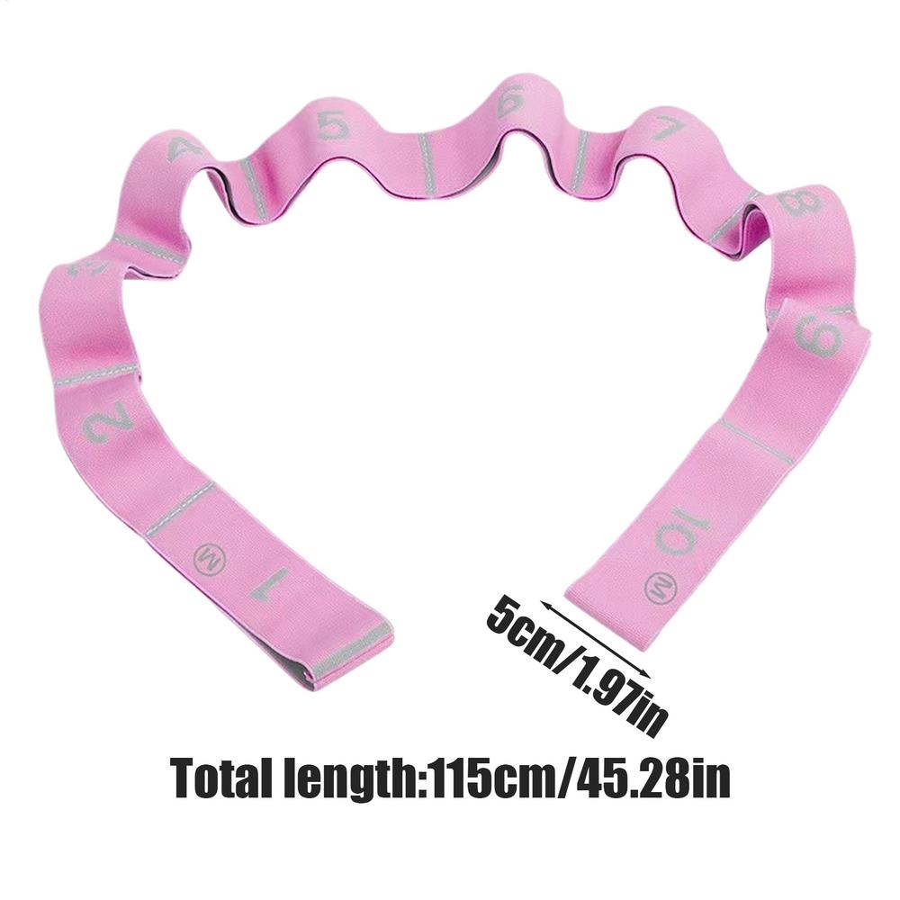 

Resistance Band Leg Stretcher With 10 Loops Fitness Strap Elastic Strength Bands For Pilates Yoga Dance And Gymnastics Exercise рожевий