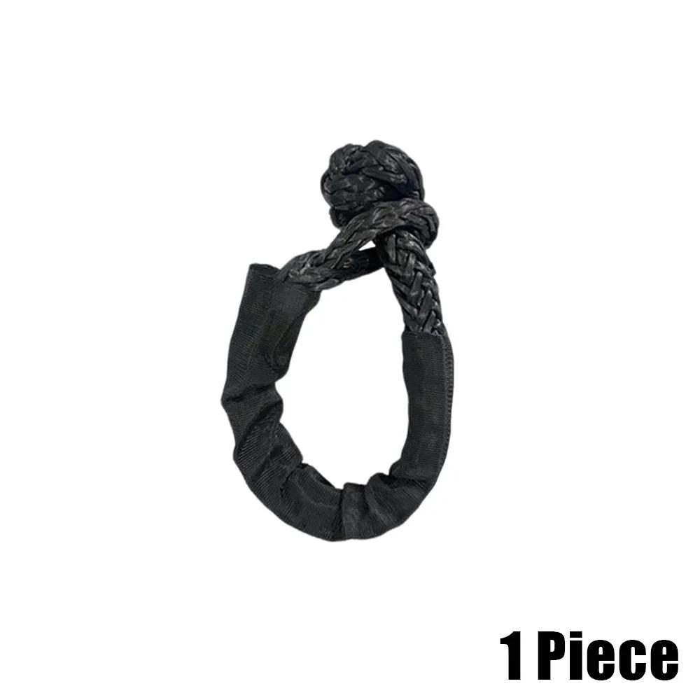 1pc Auto Accessories Car Road Recovery Towing Ropes Protective Sleeve 38000 Lbs Synthetic Fiber Heavy Trailer Pull Strap Shackle