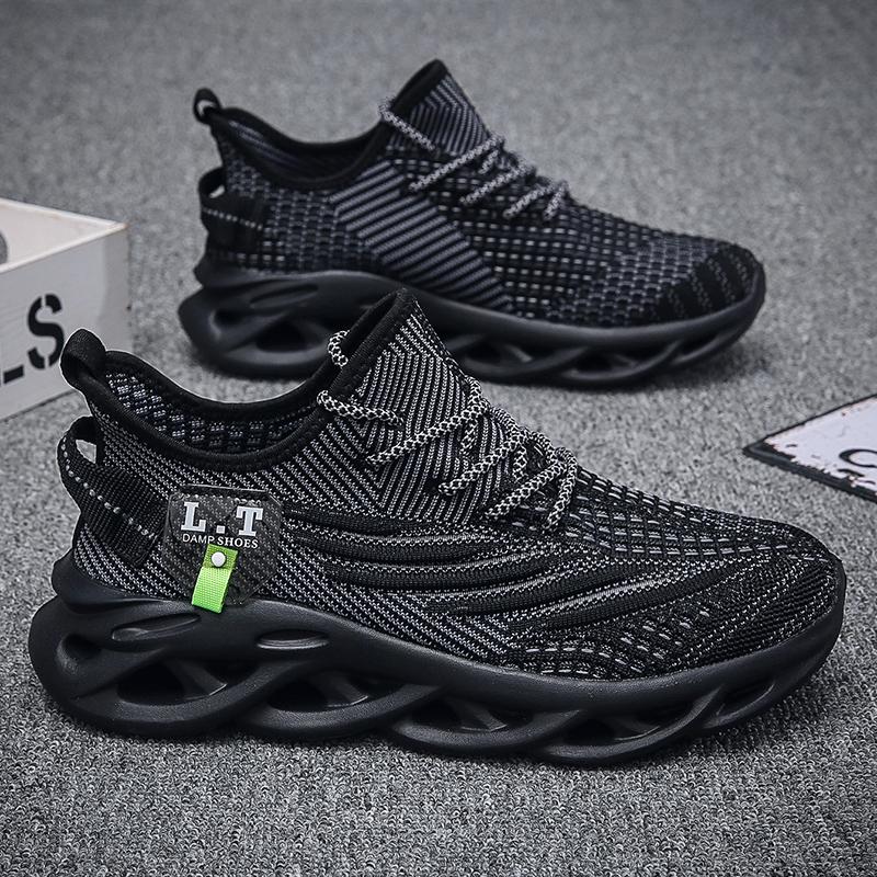 Men's casual breathable flyknit sneakers hotsell