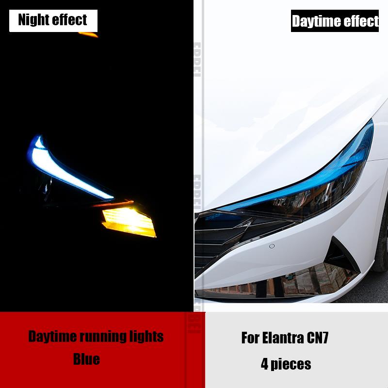 Modification color film decoration color of modern for Elantra Avante CN7 20 21 front daytime running light car tail fog lamp