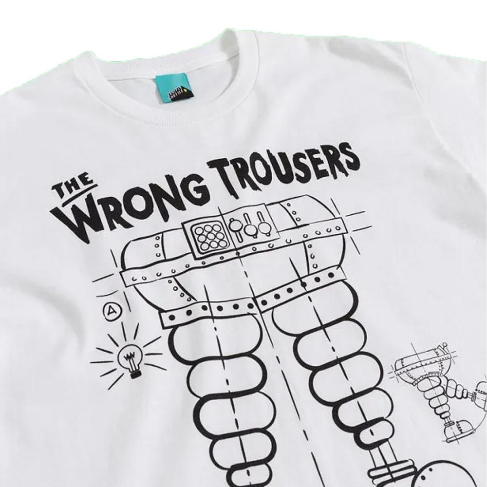 Wallace and Gromit Unisex Adult The Wrong Trousers Blueprint T-Shirt