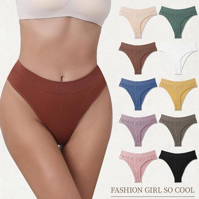 European and American Women's Sexy Seamless T-Back Underwear, Wide Waist Fitness Briefs