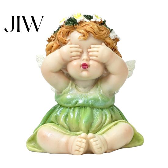 Small Shelf Decor Items Garden Fairy Figurine, Hand-Painted Resin Statue with Wings, Indoor Outdoor Yard Birthday Gifts for Kids Lawn Decor,
