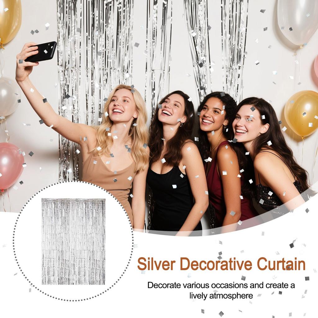 Wedding Rain Silk Curtain Birthday Party Event Background Wall Decoration Thickened Rain Silk Curtain