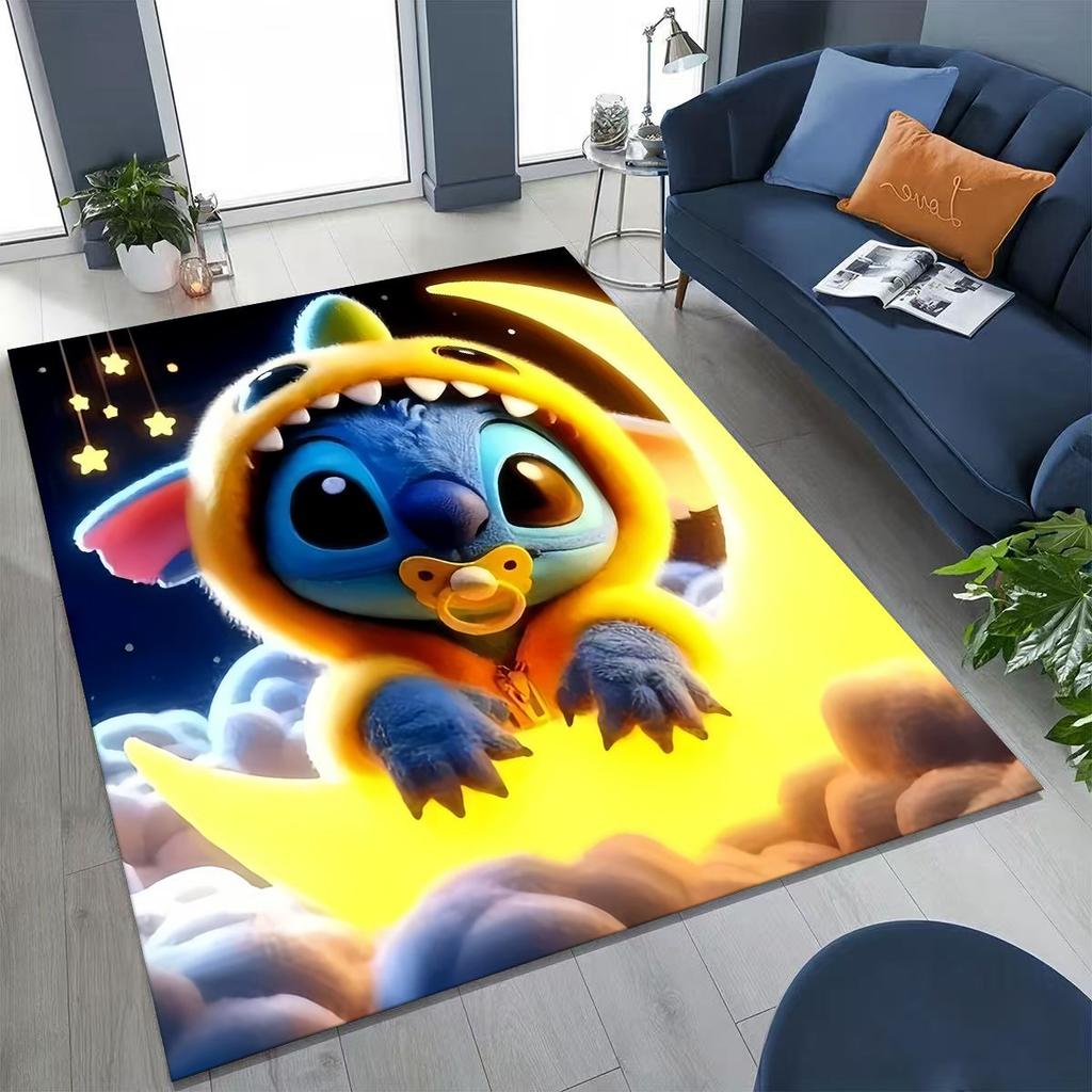 27 Style Stitch 2 Monster Cartoon  Rug for Bedroom Living Room Sofa Home Doormat Decor,Larger Kids Play Non-slip Floor Mat