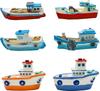 Pinenjoy Miniature Fishing Boat Models, Sailing Ships, Miniature Voyage Decorations, Small Boats, Aquarium Decorations, Fairy Garden Cake Toppers,