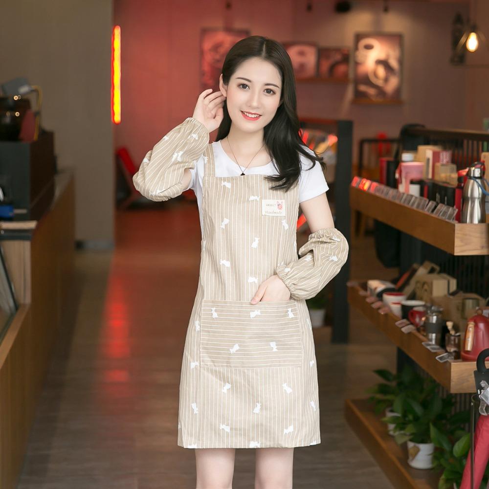 

fashion Kitchen Apron Single layer Anti fouling apron Kitchen Supplies Baking Apron Female Style C