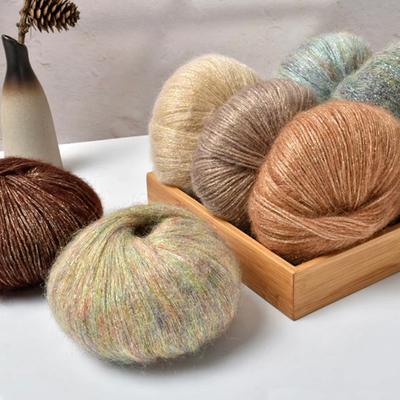 25g/klubko Flitrová Mohérová Příze Svetr Šál Čepice Krajková Nit Měkká Hřejivá Dětská Vlněná Příze Vlna Jehlový Materiál