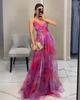 Maxi abito senza maniche con spalline multicolore