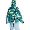 adidas X Stella McCartney Jacquard Fleece Top Gemustert Dicke Sport-Hoodie-Jacke Damenjacke Golfblau IK9339