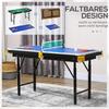 2-in-1 Billiard Table, Table Tennis Table, with Accessories, 140x63x80cm, Blue/Green