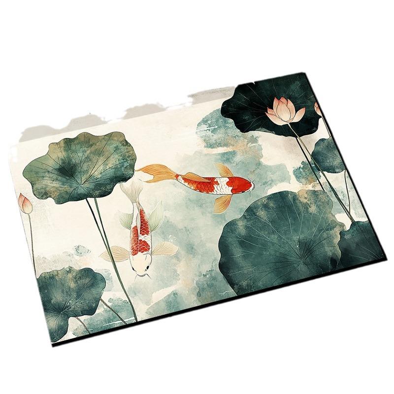 New Chinese Style Floor Mat Entry Door Mat Chinese Style Household Foot Mat Entry Door Non-slip Wear-resistant Entrance Mat Entry Carpet