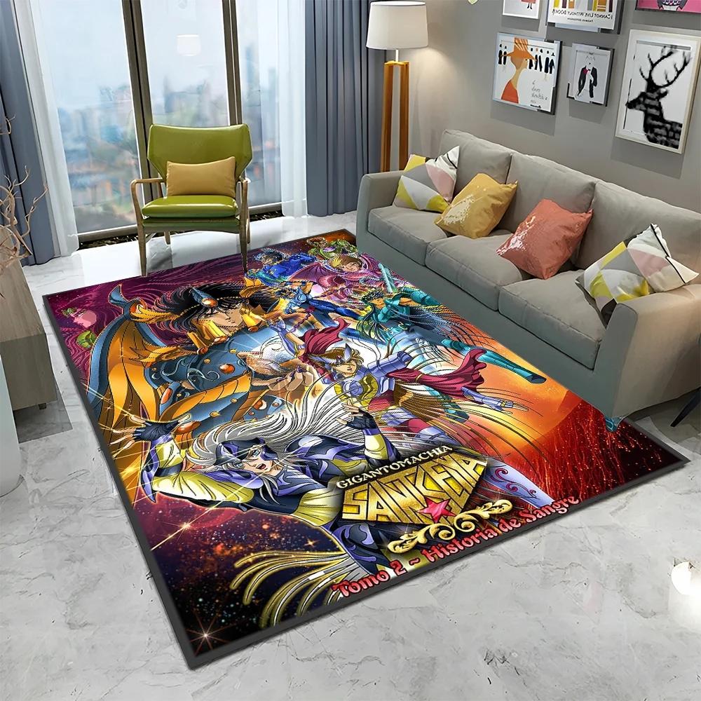 Retro Saint Seiya Anime Karikatür Halı Halı Ev Oturma Odası Yatak Odası Kanepe Paspas Dekor, çocuk oyun Alanı Kilim kaymaz Zemin Mat