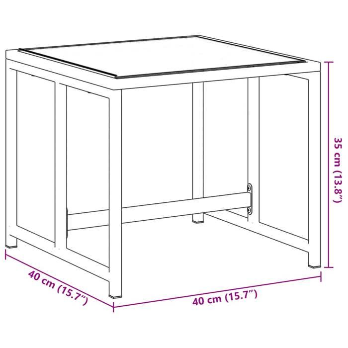 VidaXL Tabourets de jardin 4 pcs noir acier et textilène, siège de jardin, tabouret d'extérieur, siège cube, siège 4008594
