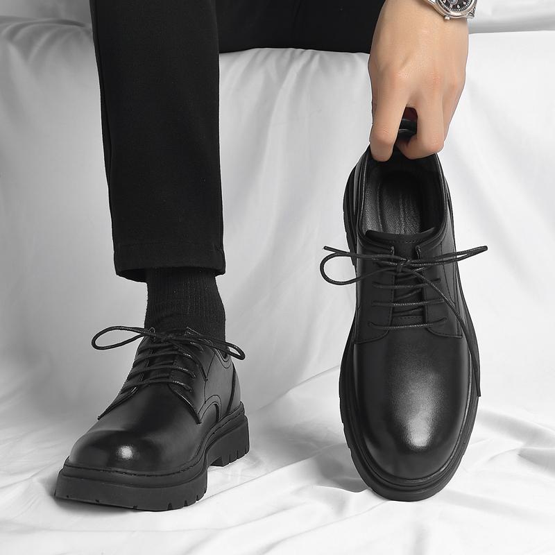 Luxury Leather Male Oxford Shoes Brown Black Mens Dress Shoes New Round Toe Men's Business Casual Shoes Formal Footwear