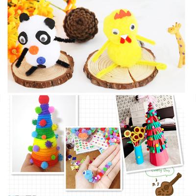 DIY Handicraft Materials Plush Stick / Pompoms / Wiggle Eyes Color Household Handicrafts Supplies Handmade Accessories TMZ