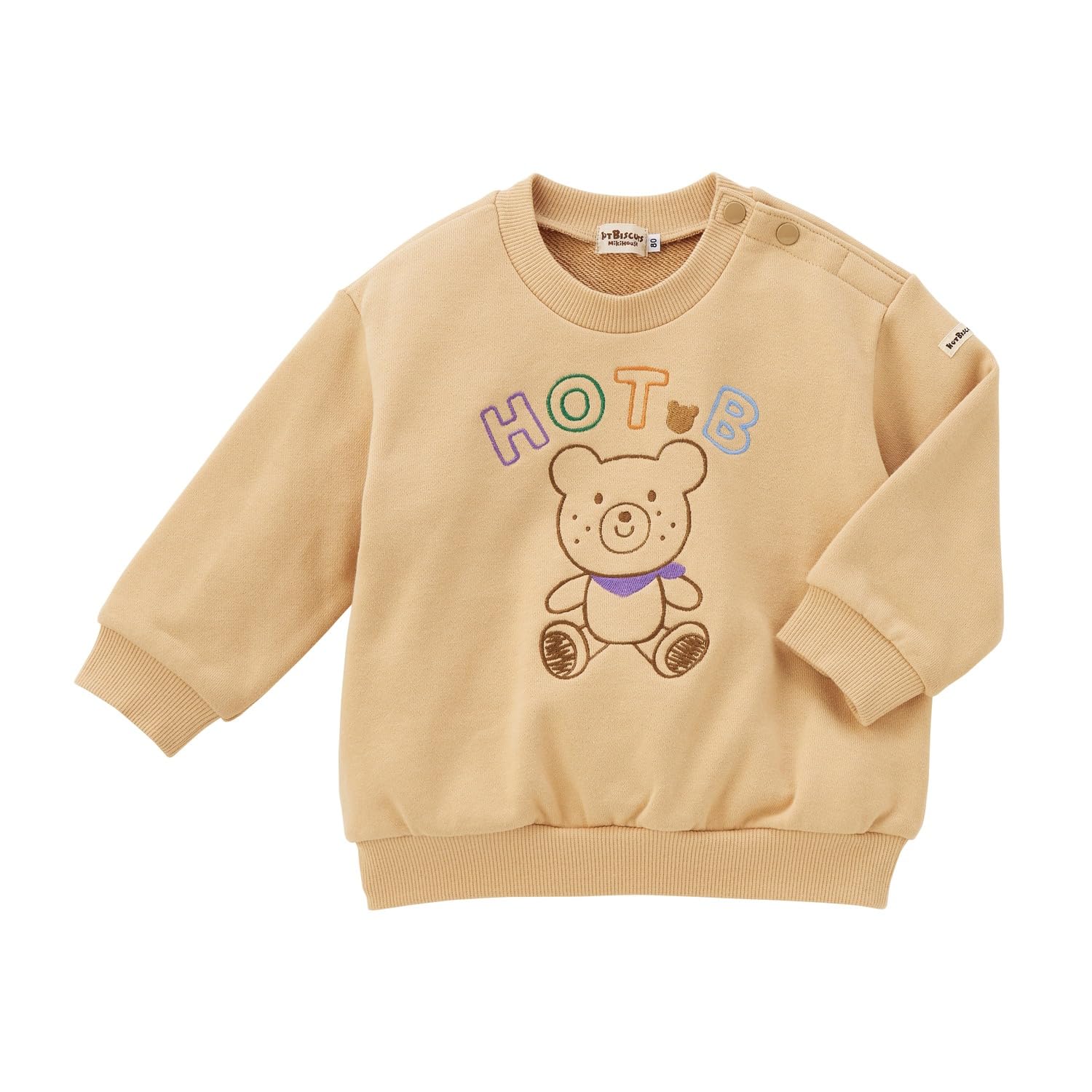 

MIKIHOUSE HOT BISCUITS Sweatshirt, Boys and Girls, Baby, Children s Clothing, Beige, Size 90cm, 73-5602-689