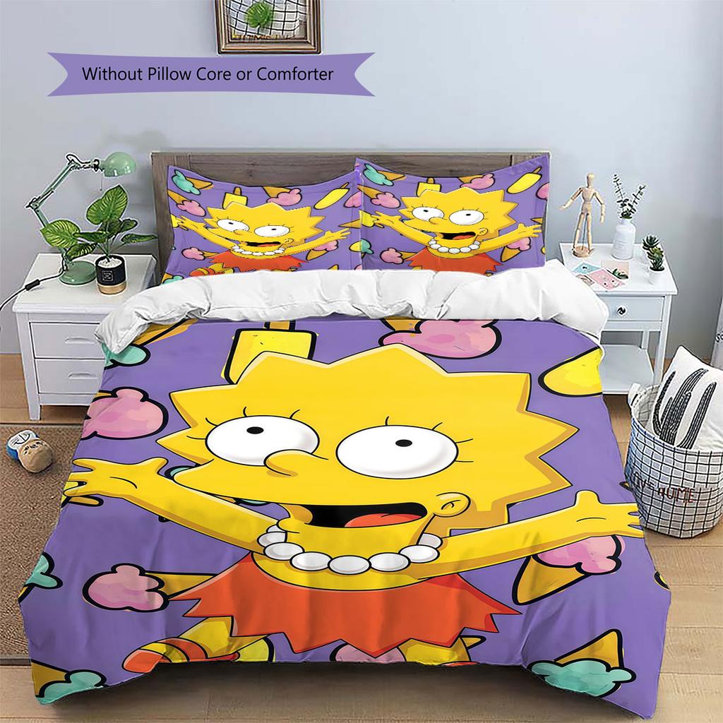 Lisa Pattern Bedding Home Decoration Birthday Gift ( 1 Duvet Cover + 2 Pillowcase, Without Core),fan Merchandise.