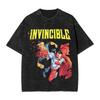 Comic Invincible OmniMan Washed Tshirt Men Women Summer Cotton YK Clothing Vintage Fashion Round Neck Short Sleeved Tee