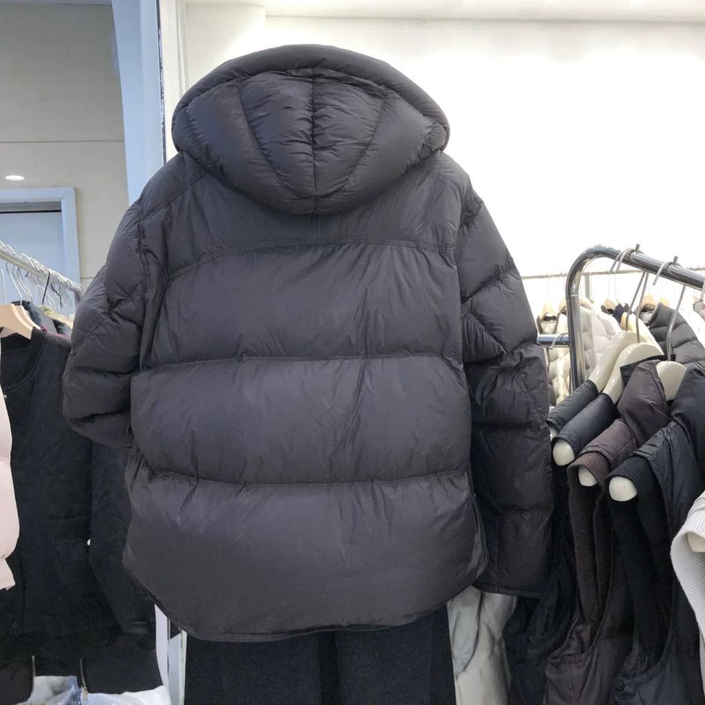 2025 Winter New Arrival Women's Hooded Puffer Jacket: Solid Color, Loose, Fluffy, Versatile, Fashionable Outerwear