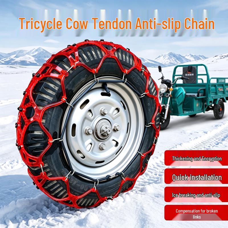 Non-Slip Snow Chains for Electric Vehicle