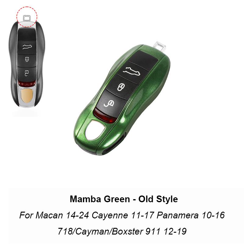 Remote Smart Car Solid Color Abs Key Cover For Porsche Panamera Macan 718 Taycan 911 Cayman Boxster 9ya 971 Car Accessories