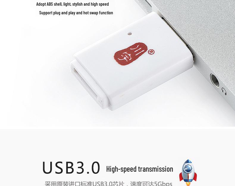 Chuanyu C308 Mini USB3.0 High-Speed Car Dash Cam and TF Memory Card Reader
