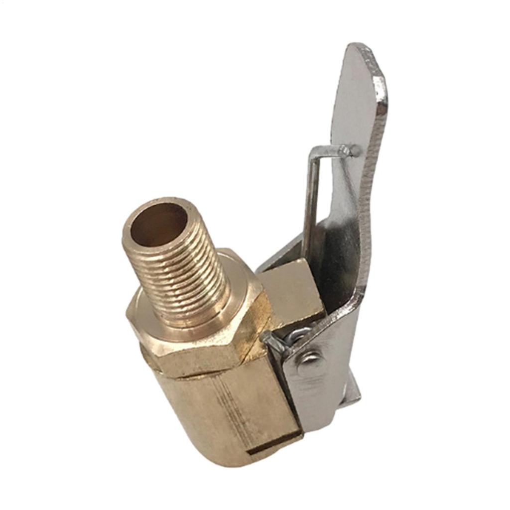 Car Tire Air Chuck Inflator Pump Valve Connector Clip-on Adapter Car Brass 8mm Tyre Wheel Valve For Inflatable Pump