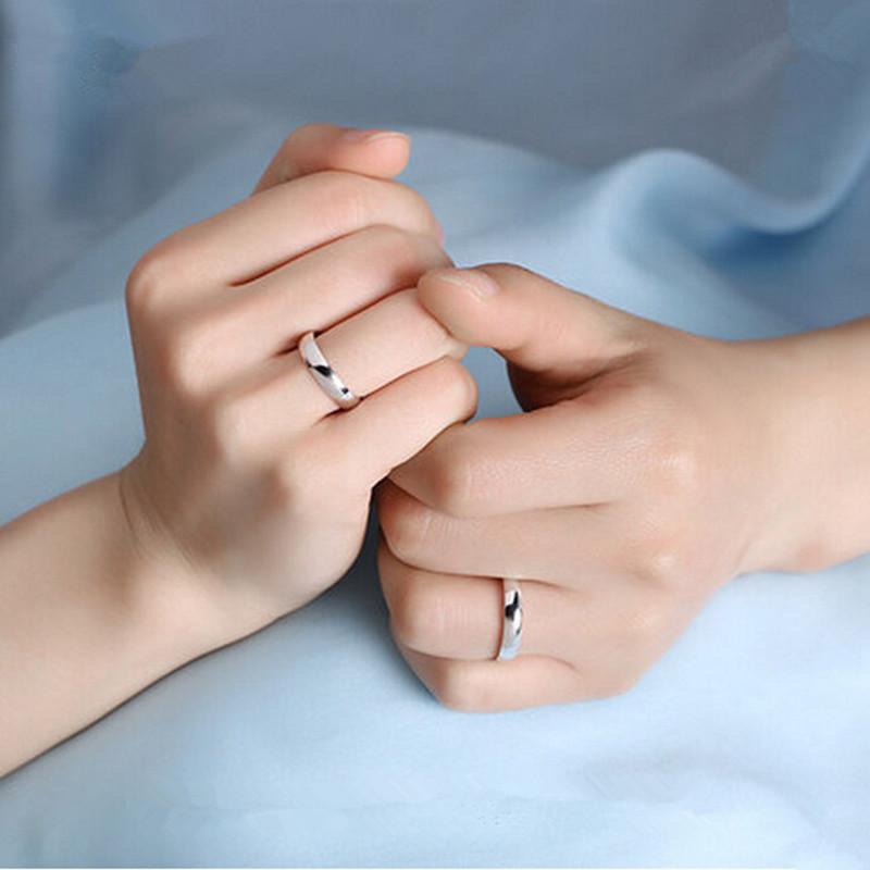 Buyee CopperCouples Ring Engraving Name & Date Simple Ring for Women Men Fashion Wedding Fine Jewelry Circle