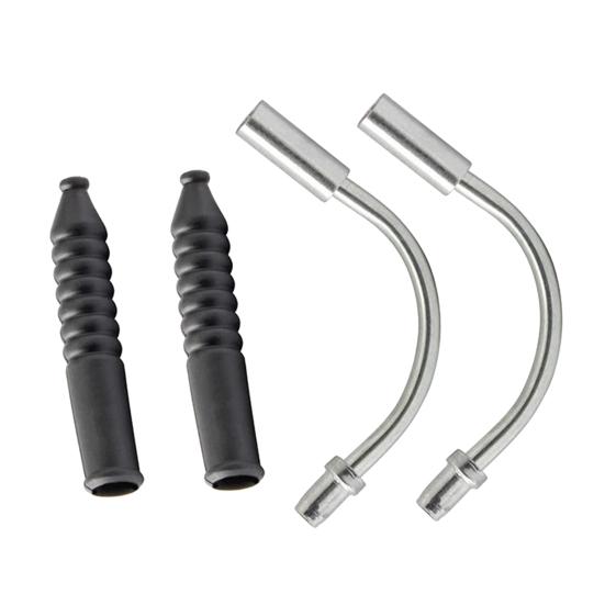 

1 комплект тормозных тросиков-гусаков, широко применяемых, без деформации, с хорошими характеристиками, комплект для замены тросиков-гусаков V-образного тормоза велосипеда для горного велосипеда серебряный