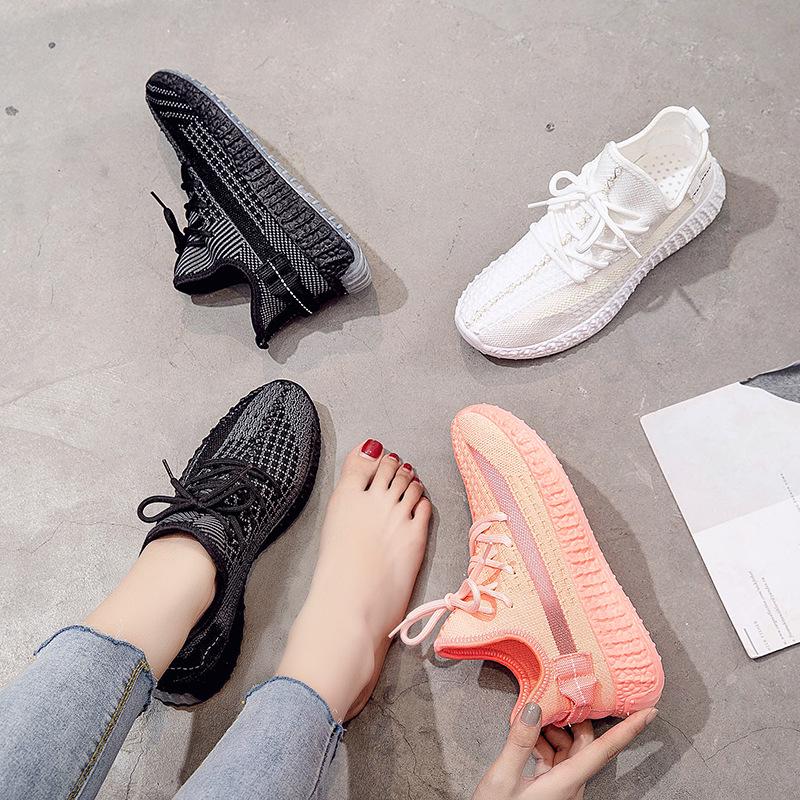 Coconut Shoes Women 'S Sports Summer Breathable  New Wild Ins Tide Dad Starry White Running Shoes