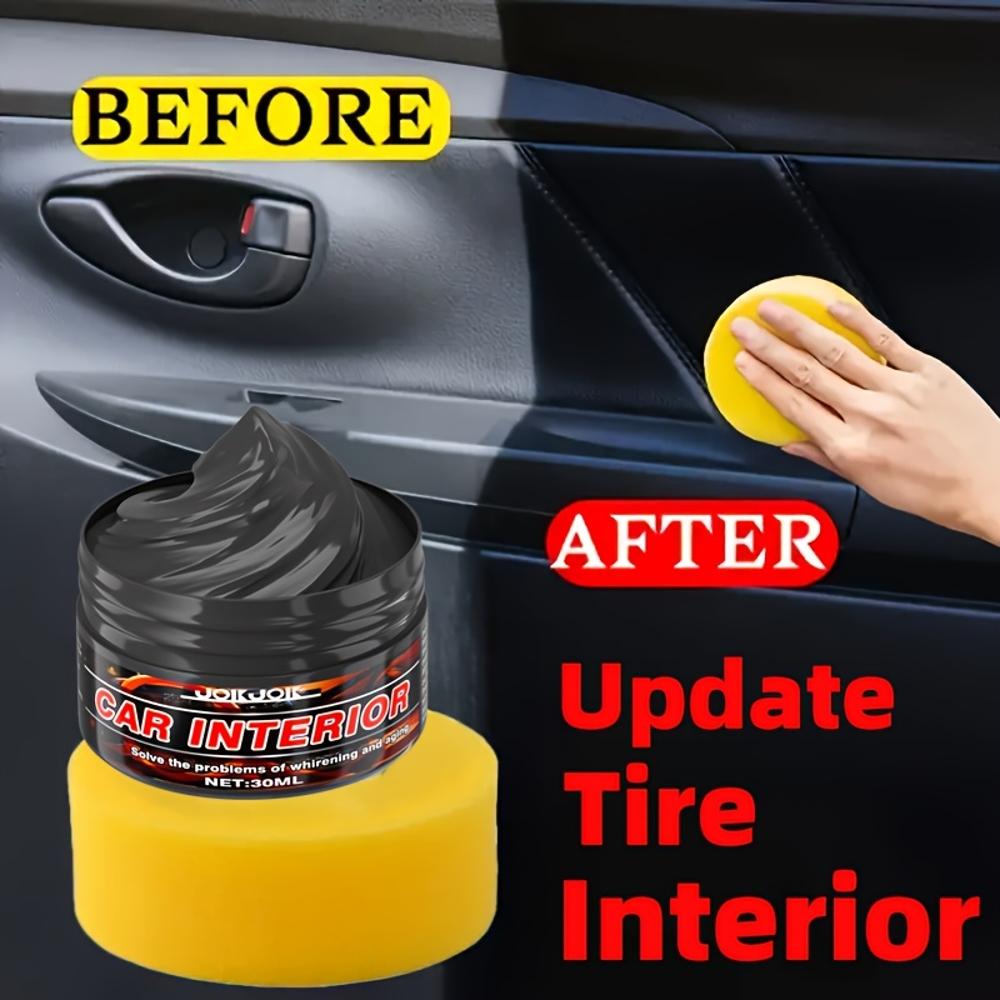 JOKJOK All-in-One Autoinnenraum- & Reifenaufbereitungspaste - Schwärzungs- & Aufhellungspaste für Armaturenbrett, Türverkleidungen, Zierleisten - Re