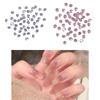 50PCS Nail Art Rhinestones Clear Crystal Rhinestones Nail Charms Round Nail Art Decals Decorations for Nail Salon Design