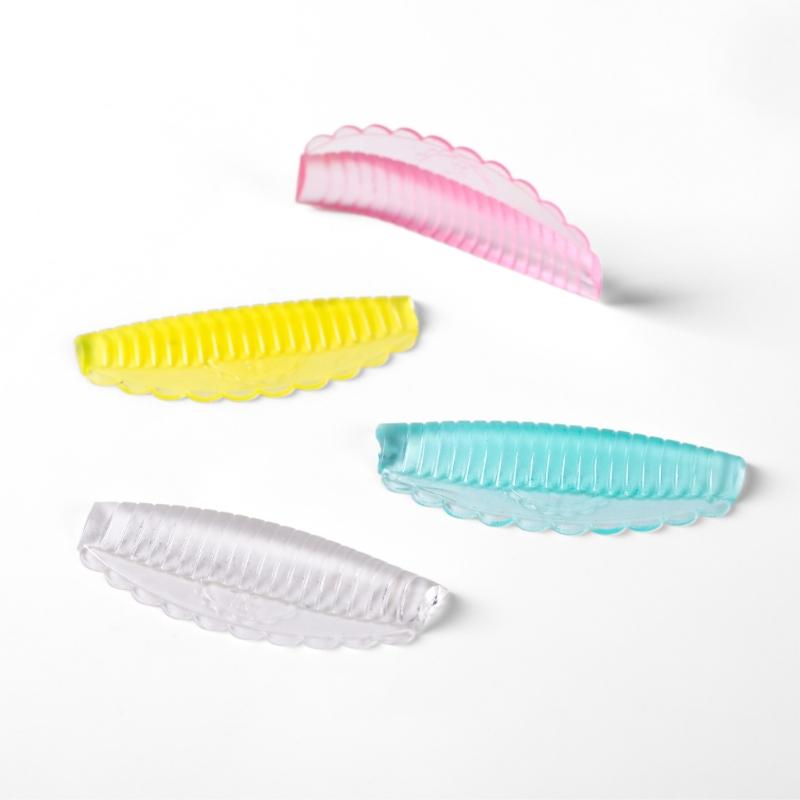 4 Pairs Grade Silicone Eyelash Curling Tools Ergonomic Design Travel Friendly Beauty