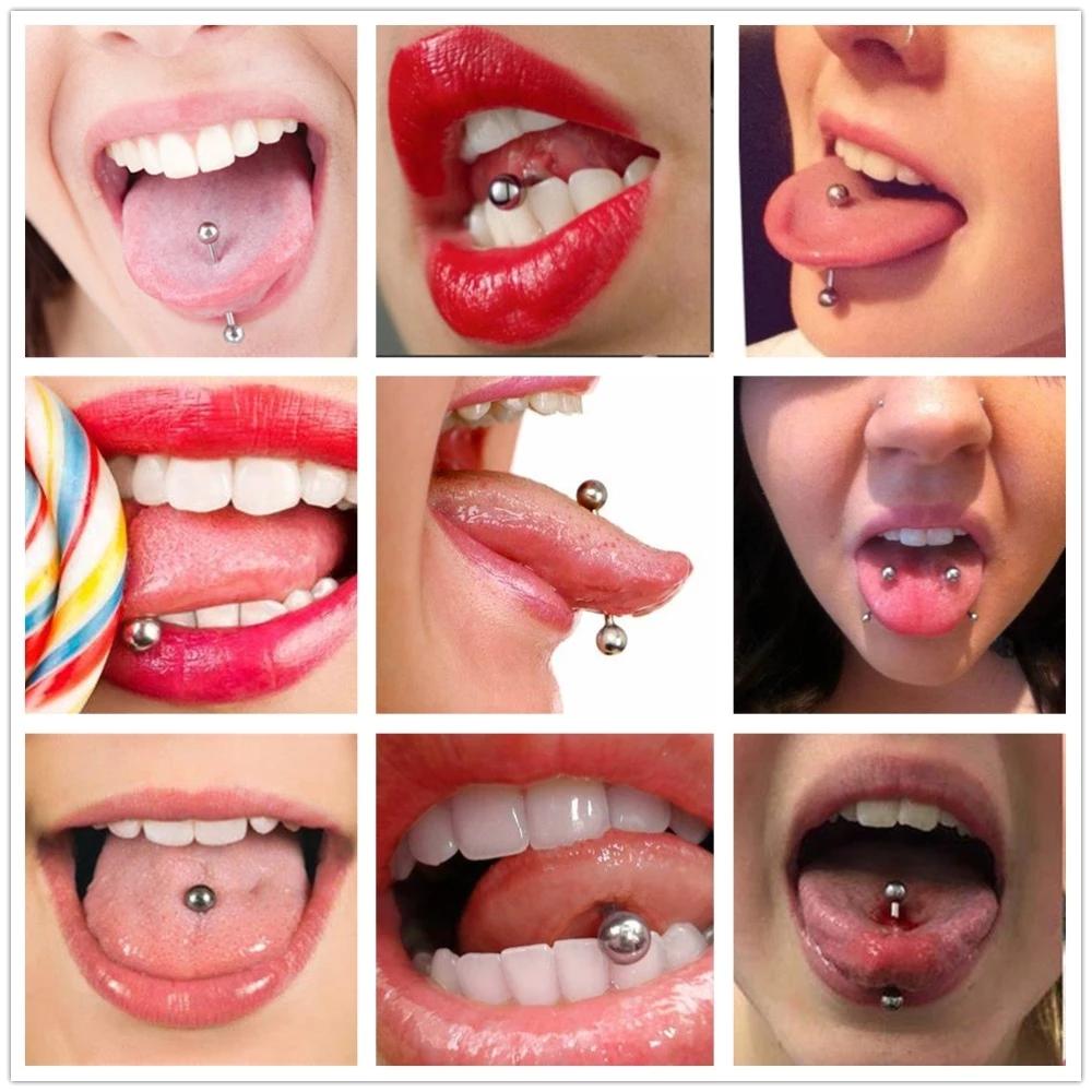 1Pc G23 Titanium Industrial Barbell Ring Tongue Nipple Bar Piercing Ear Tragus Helix Ear Piercing Body Women Jewelry 4-38mm
