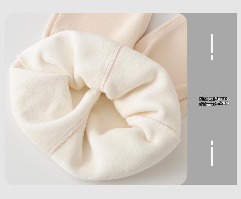 Baby Girl Cherry Embroidered Flared Trousers - Autumn Korean Style, Plus Velvet, Versatile, Fashionable Long Pants