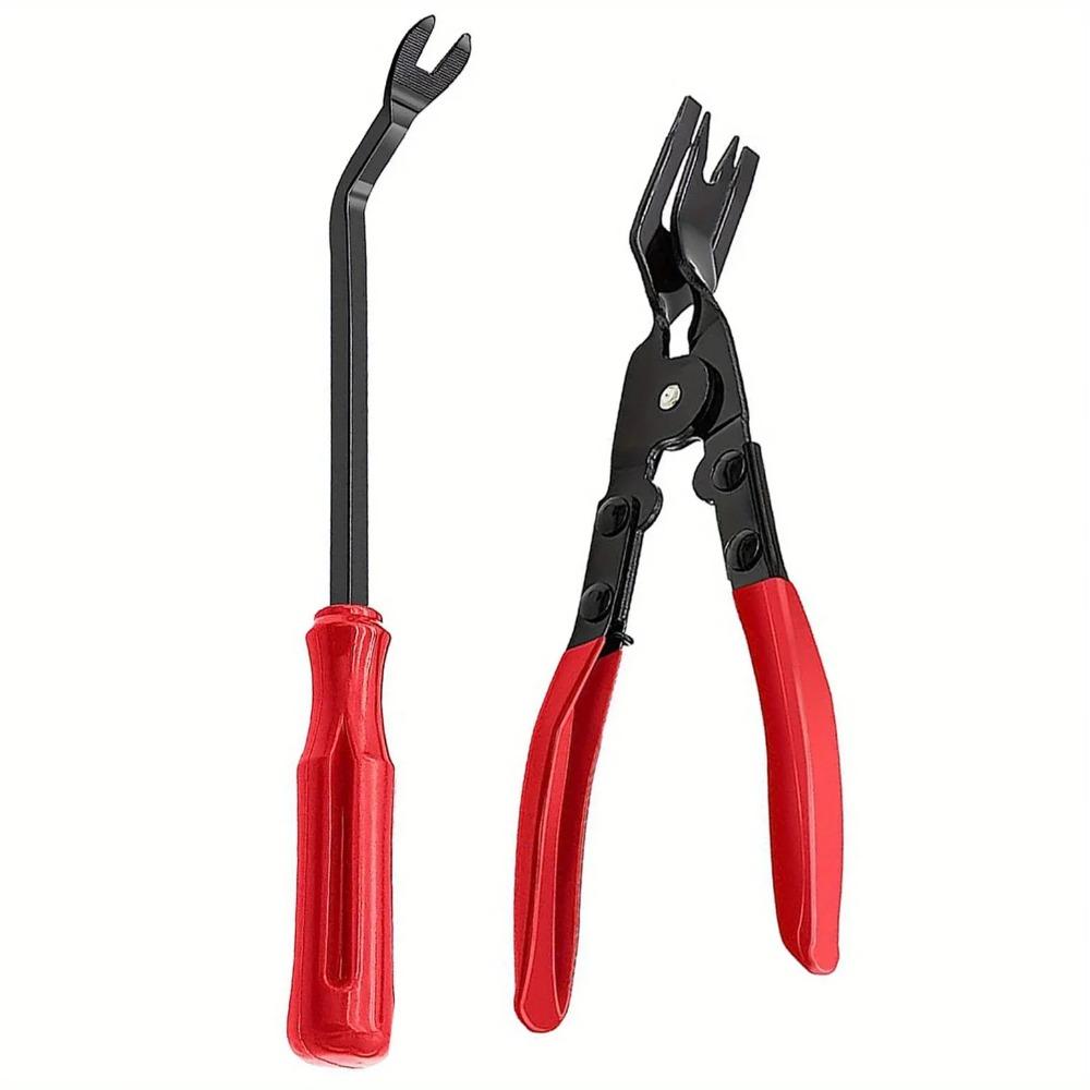 

Fixing jaw screwdriver and nail puller set for auto door trim clip removal suit for car modification