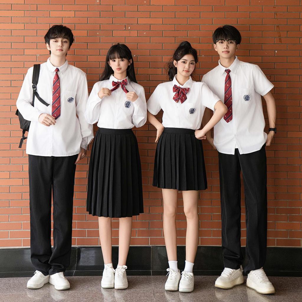 Red Academy-Style Choir & Graduation Uniform Set for Middle & High School Students
