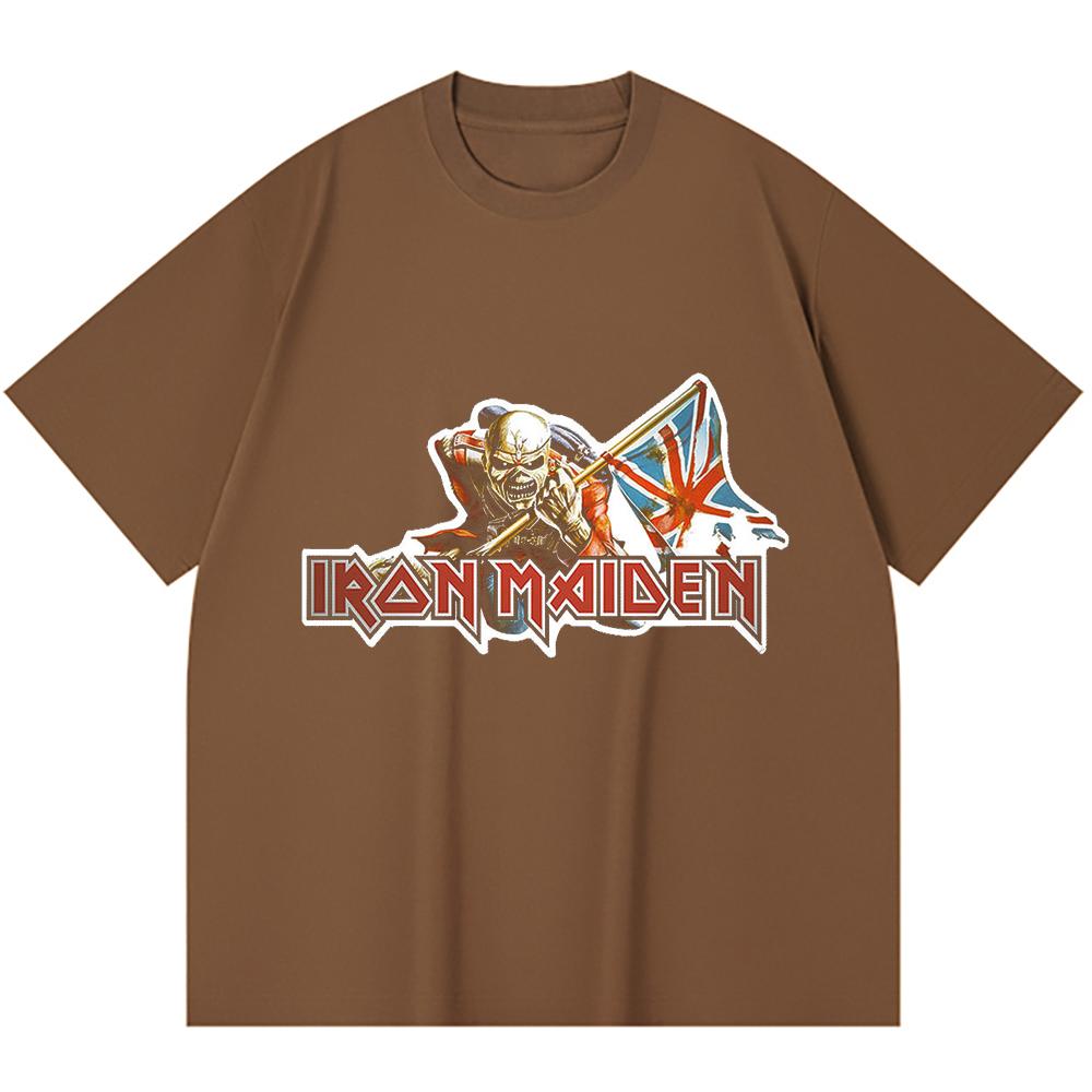 230 Gsm 100% Cotton Heavy Metal T-Shirt  Rock Band Popular Music Print Unisex Heavy Cotton T Shirt