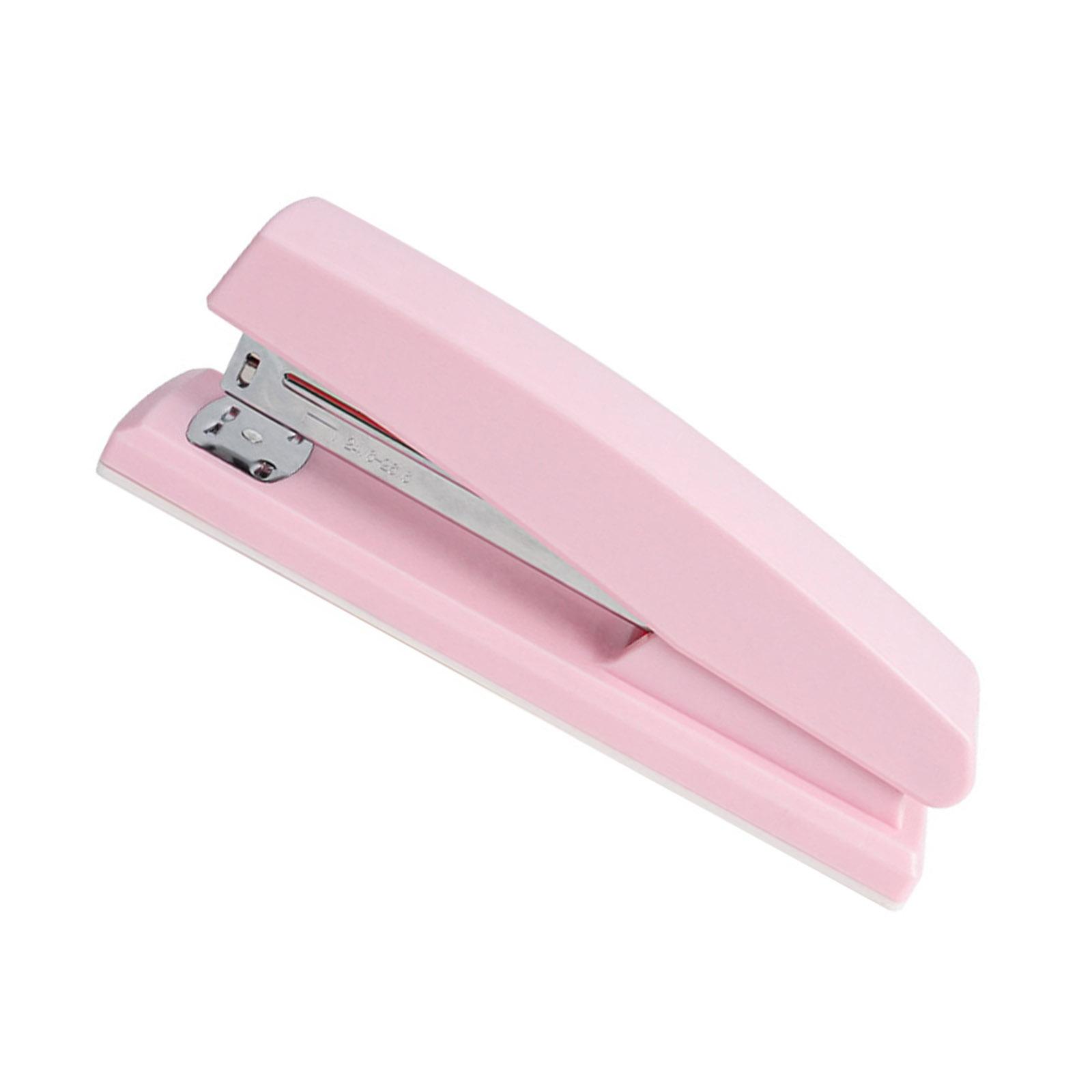 

Экономящий труд степлер Офисный настольный степлер Емкость 20 листов Инструмент для переплета офисной бумаги для офисных переплетных принадлежностей розовый