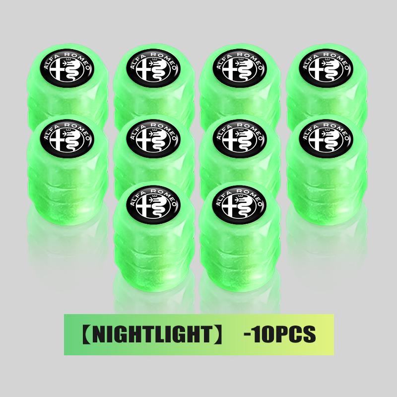 2026 Gorąca Naklejka Świecące Nakładki na Zawory Kół Samochodowych Opony Pokrowce Przeciwpyłowe na Trzonki Felg Do Alfa Romeo 159 Giulietta Giulia 147 Mito 156