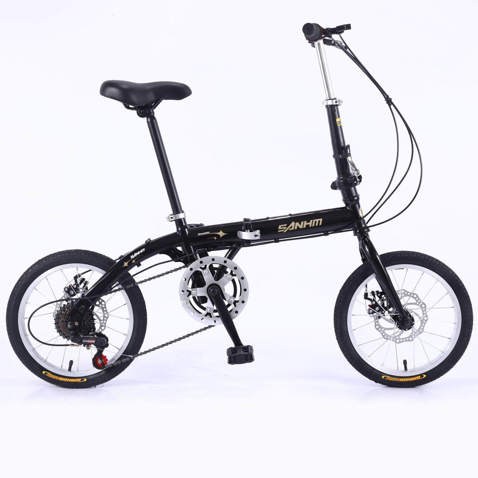 16 collu saliekams velosipēds ar mainīgu