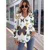Butterfly Print Button Shirt, Casual Long Sleeve Shirt For Spring & Fall, Women's Clothing